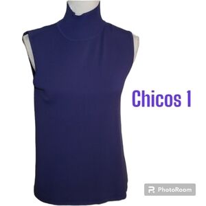CHICO'S Design Aspen Mock Turtle Neck Tank NWT